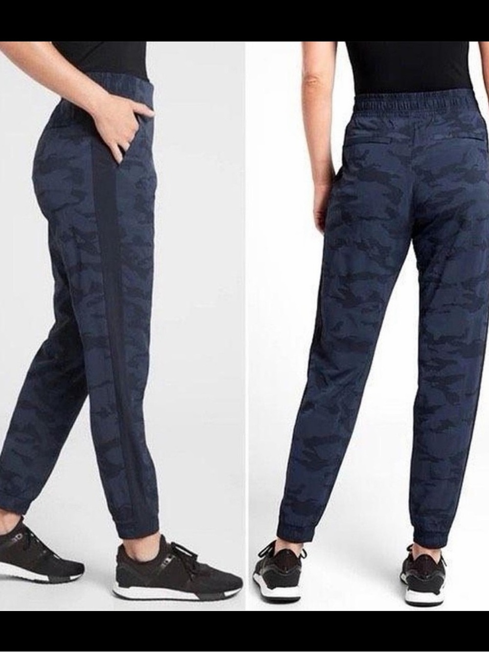 Athleta Navy Textured Brooklyn Jogger Pants size 2